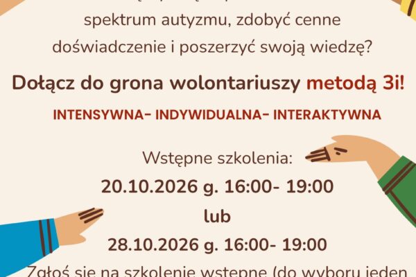 wolontariat 3i, wolontariusz, autyzm